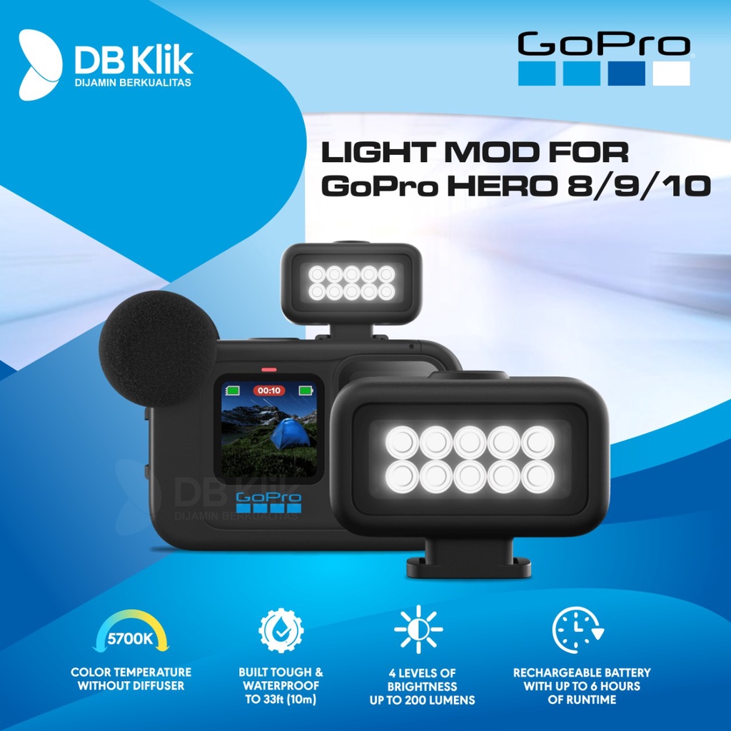 Light Mod GoPro For GoPro HERO 8/9/10 Black Camera - GoPro Light Mod