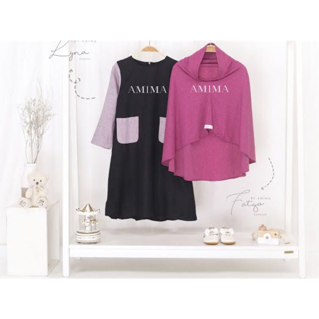 Gamis Anak LYNA. Amima Hijab. Gamis Set. Free Hijab Random