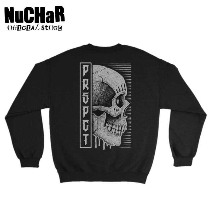CREWNECK SWEATER PRSPCT - BAND HARDCORE DNB SWEATSHIRT JACKET - OVERSIZE HITAM JAKET PRIA WANITA  DE