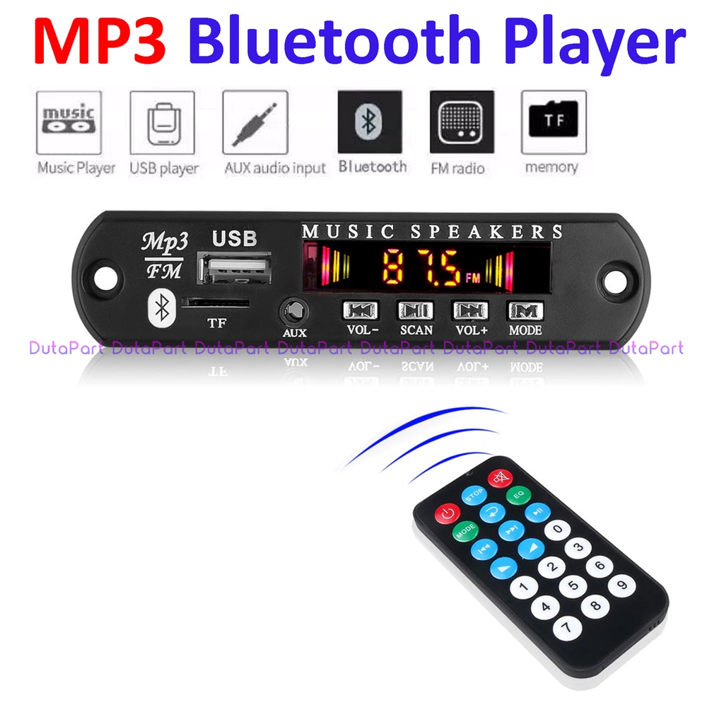 MP3 Bluetooth Player Module Modul Kit Radio FM USB TF SD AUX Remote