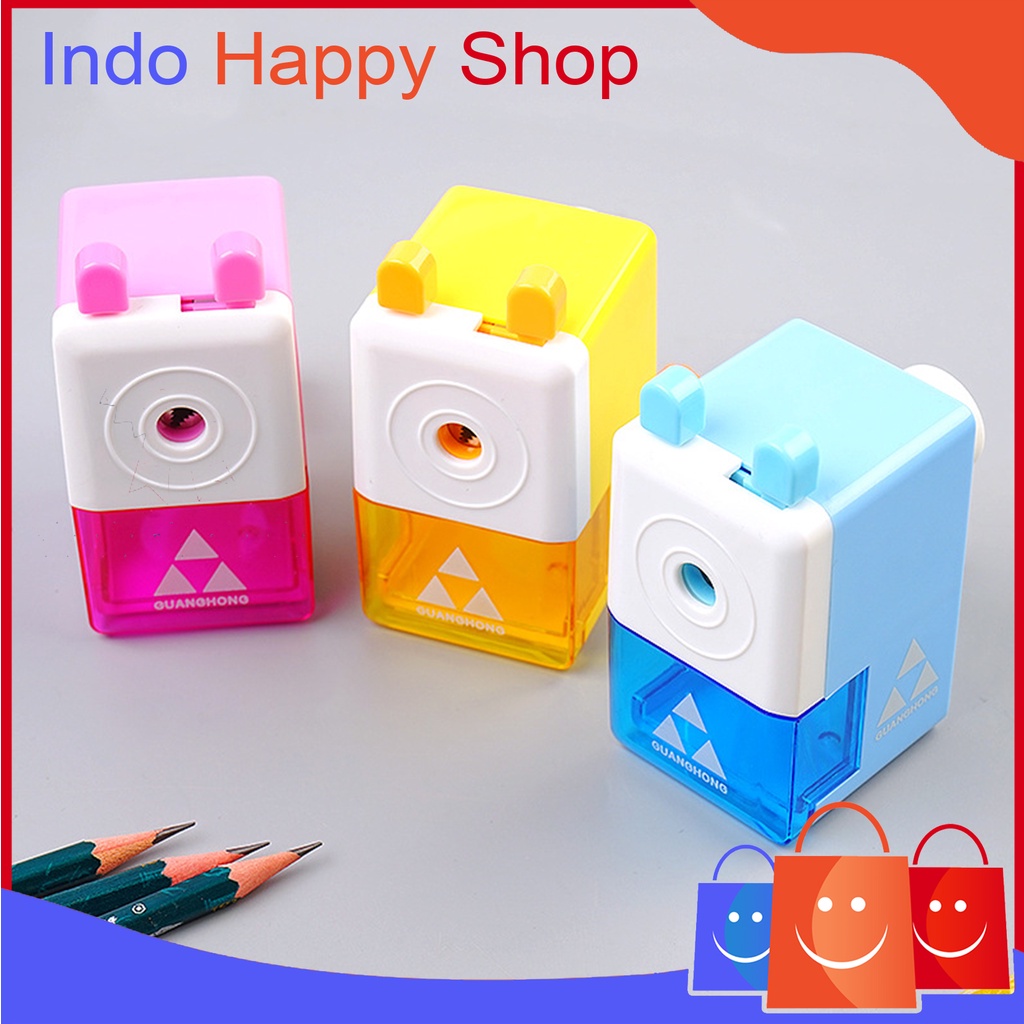 

⭐️ ⭐️Rautan Putar Pensil Rotary Pencil Sharpener Auto Feed Serutan Putar Pisau Tajam