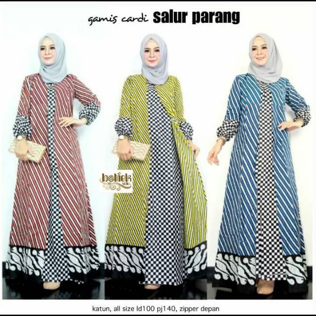 Gamis cardi salur parang