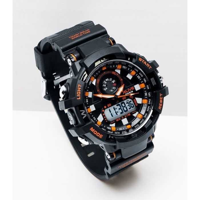 JAM TANGAN PRIA JASON BLACK ALIVE GPU1210B5 SHOPIE MARTIN PARIS SHOPI SHOPEE