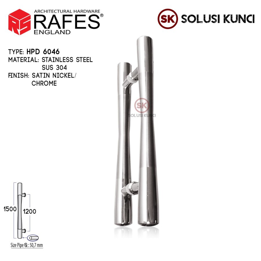 Handle Pintu / Tarikan Pintu Depan RAFES ENGLAD SUS 304 (HPD 6046)