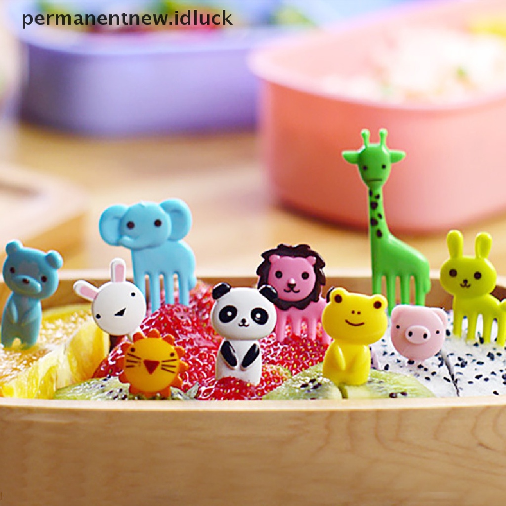 Set 10 Pcs Tusuk Gigi Buah Desain Kartun Hewan