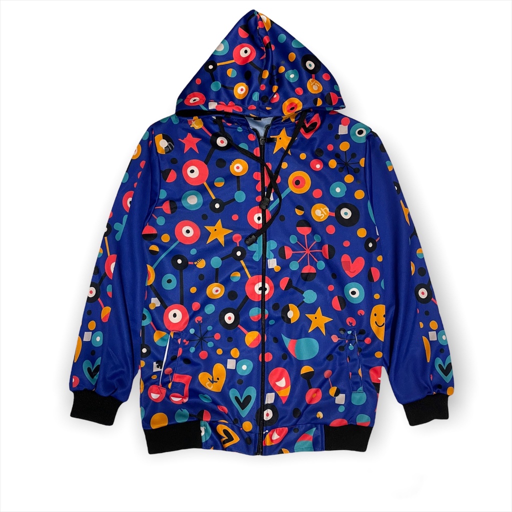 Zhavin Jaket Anak Motif Printing bahan lotto Unisex