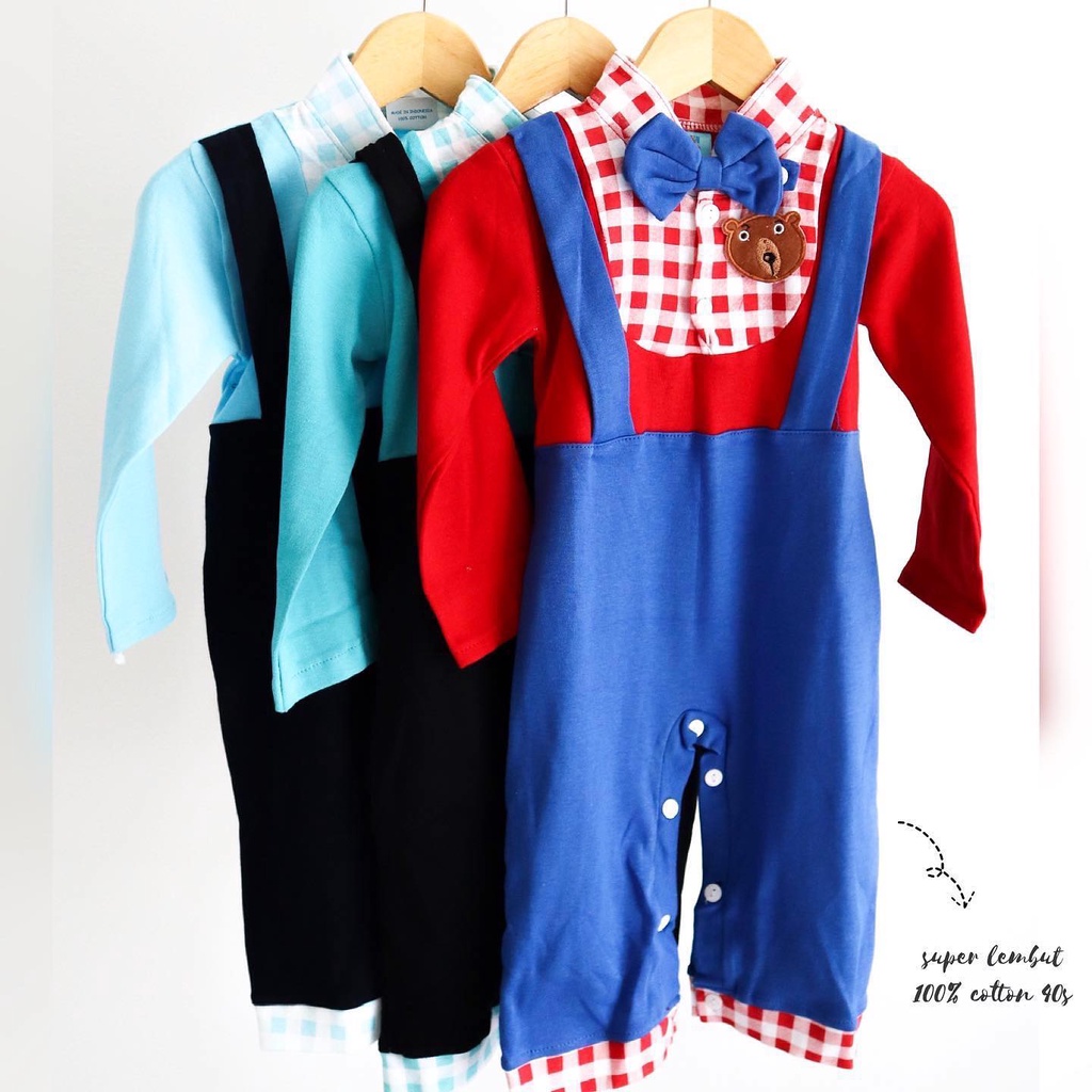 TRUCK TUXEDO / KOKO BEAR BEARD Jumper Bayi Baju Anak Laki-laki Fashion Cowok Peci Topi Pergi Jalan Terlaris Murah Babeebabyshop