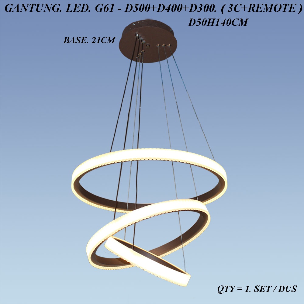 Lampu Gantung Minimalis 3 Ring LED G61