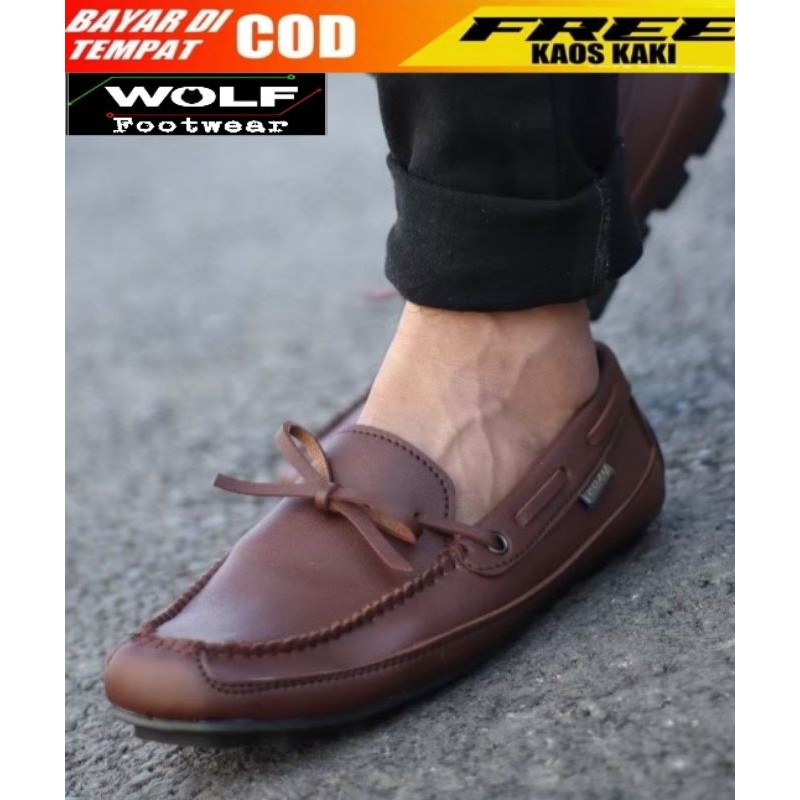 ZAPATO BROWN |WOLF x COZY| kasual loafers sepatu casual pria cowok keren terlaris termurah