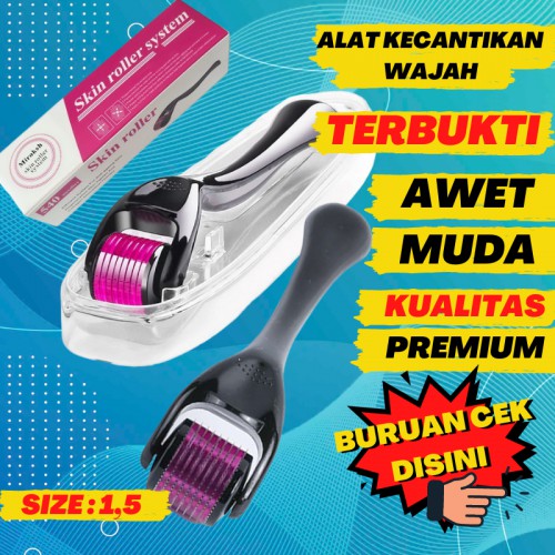 Roller Perawatan Kecantikan Alat Terapi Kulit Wajah Penghilan Bekas Jerawat Bopeng Dermaroller