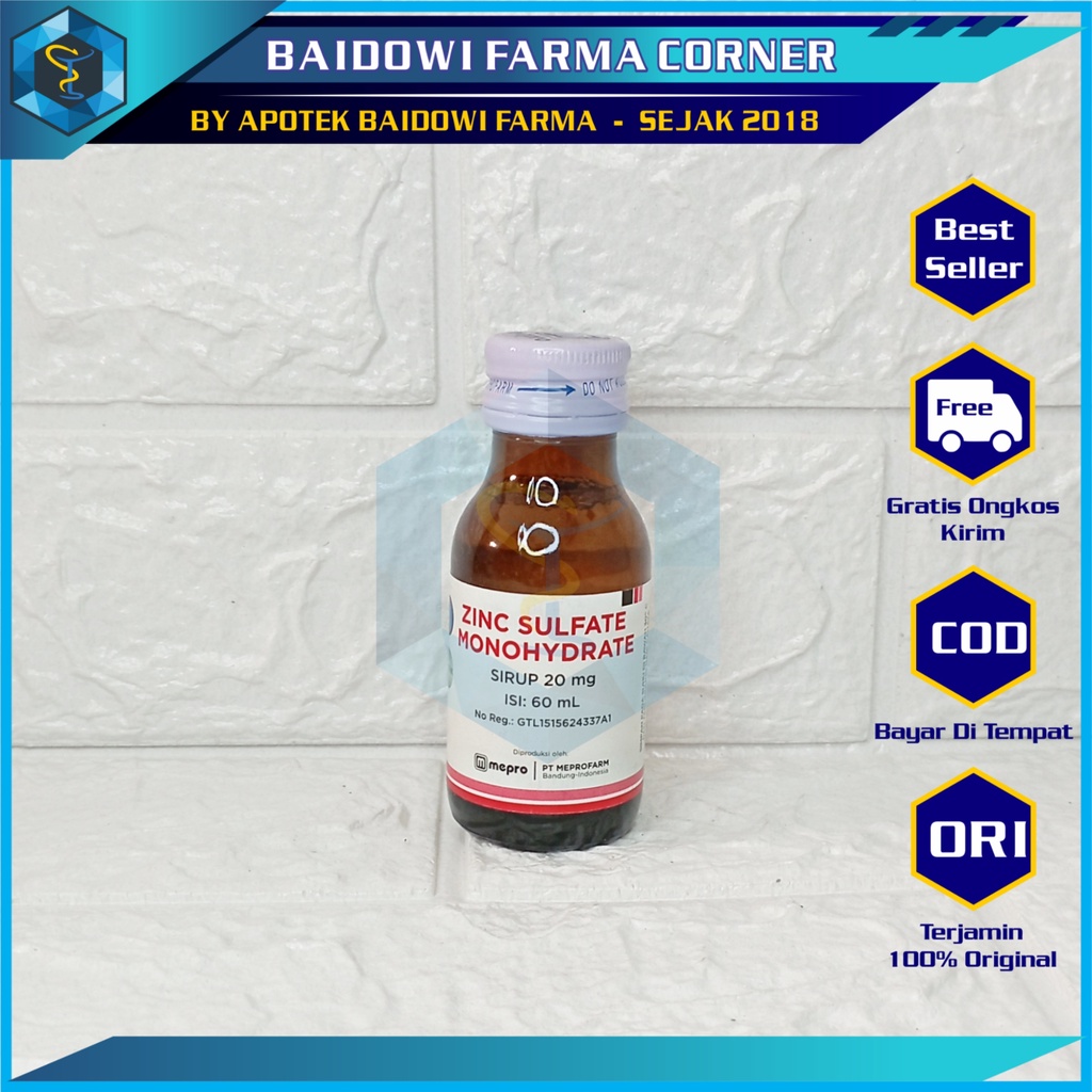 ZINC SULFATE MONOHYDRATE SYRUP 60ML RASA ANGGUR