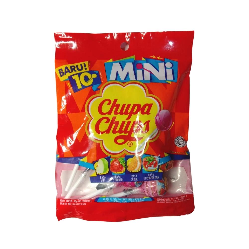 

Chupa Chups Mini Lollipop Permen 60gr isi 10 pcs Makanan Ringan Candy