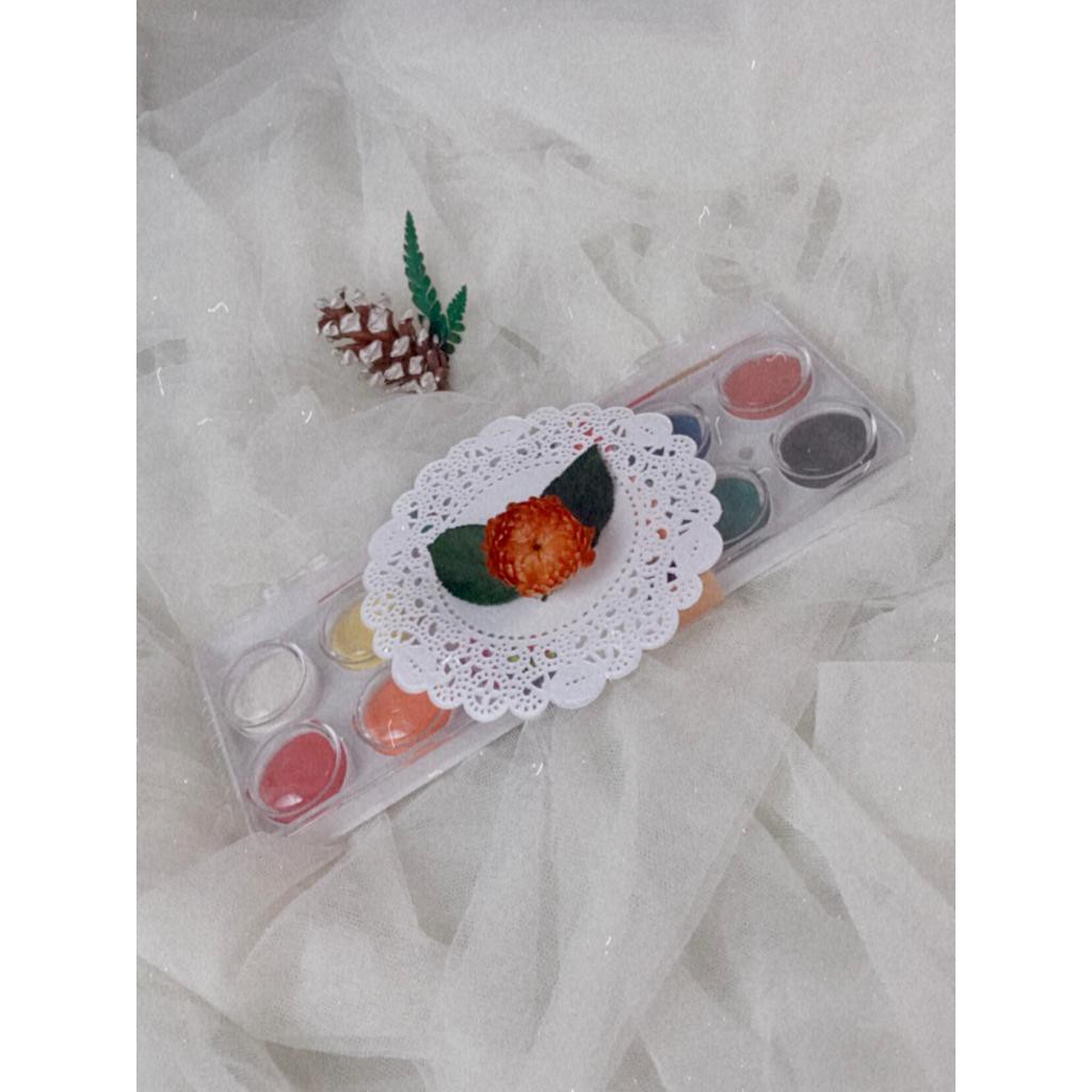 

Watercolor Brush Cat Air Palet Pallet 12 Warna (Cat Air dengan Kuas)
