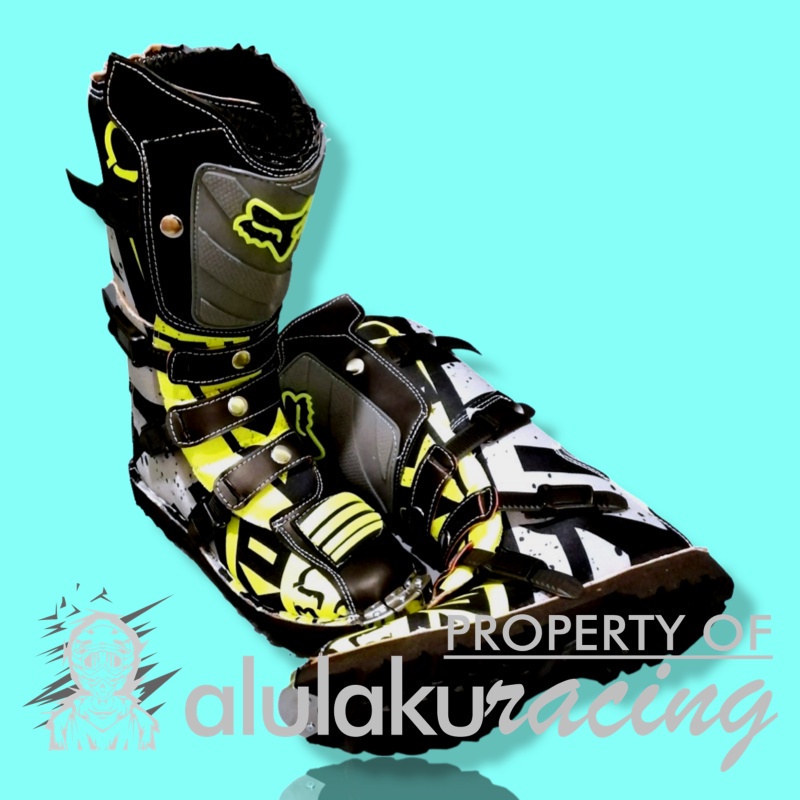 Jersey, Celana, Sarung Tangan &amp; Sepatu Fullprint with Protectors Fullset MX Trail Motocross - Paket Bundling ONCTFF110401-F44