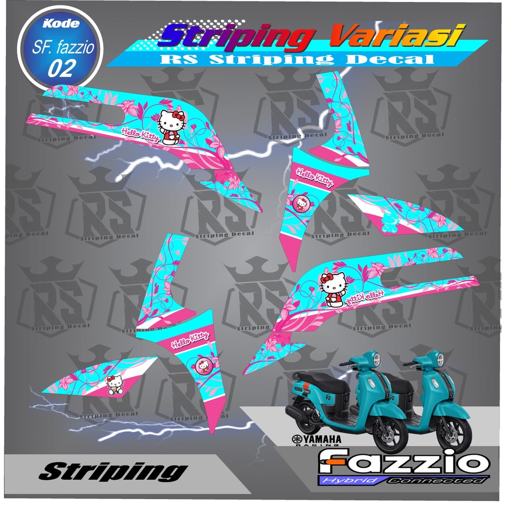 STRIPING FAZZIO 2022 - STRIPING HOLOGRAM YAMAHA FAZZIO 2022 RACING RS 02