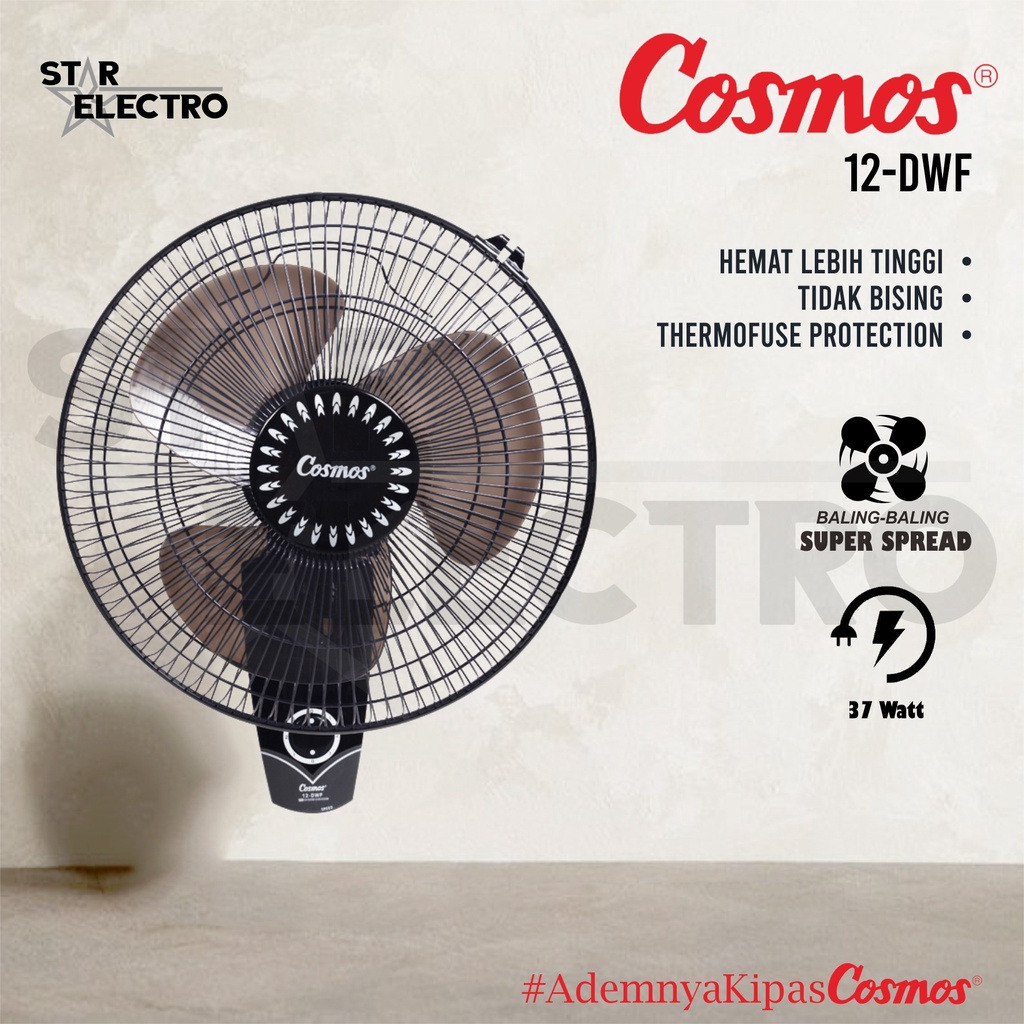 Kipas Angin Dinding Cosmos / Wall Fan Cosmos 12-DWF / 12DWF / 12 DWF