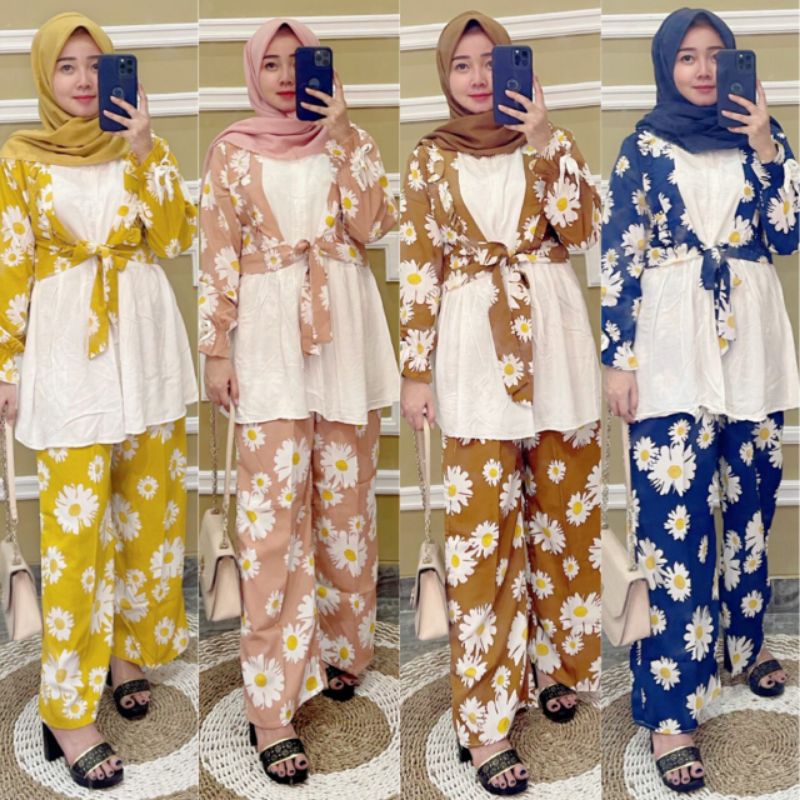 one set  wanita terbaru oneset rayon mix wolpeach premium setelan wanita