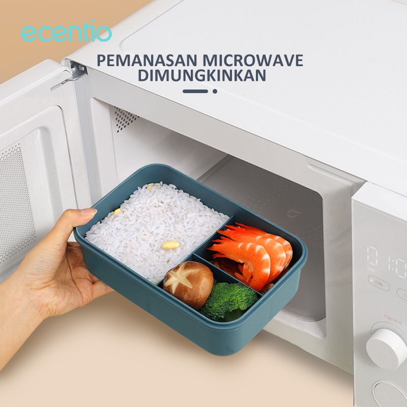 ecentio Kotak Makan Set Dengan Cangkir Sup Sendok Gratis Anti Tumpah Portable Berbahan kapasit besar