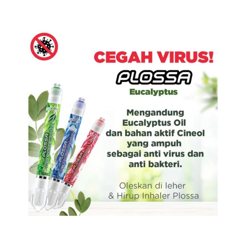 Plossa Eucalyptus Red hOt Blue Mountain 10 ml - Minyak Angin Aromatherapy plosa