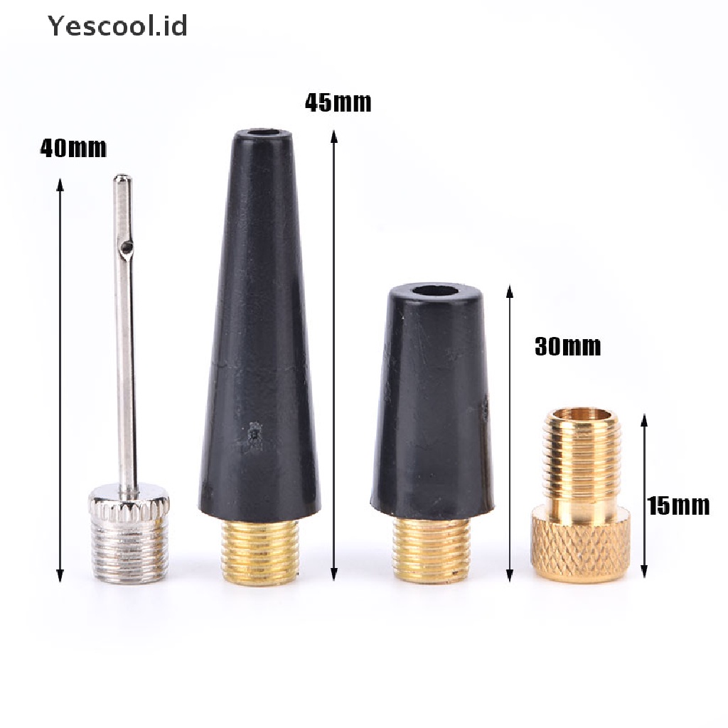 4 Pcs Adaptor Nozzle Jarum Pompa Inflator Untuk Sepeda