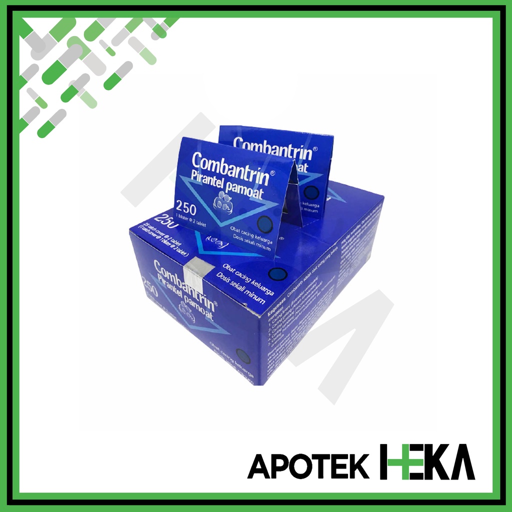 Combantrin Tablet 250 mg Obat Cacing Box isi 25x2 Tablet (SEMARANG)