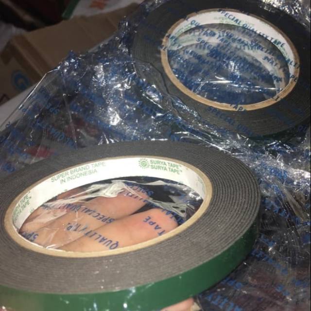 

DOUBLE TAPE BUSA MURAH 1/2 inch HITAM TAPE PANJANG 5 METER