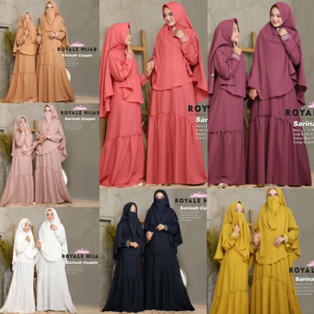 Baju gamis couple Ibu anak syari
