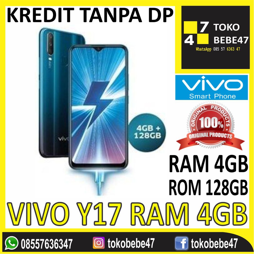 Vivo Y17 RAM 4GB ROM 128GB GARANSI RESMI VIVO INDONESIA