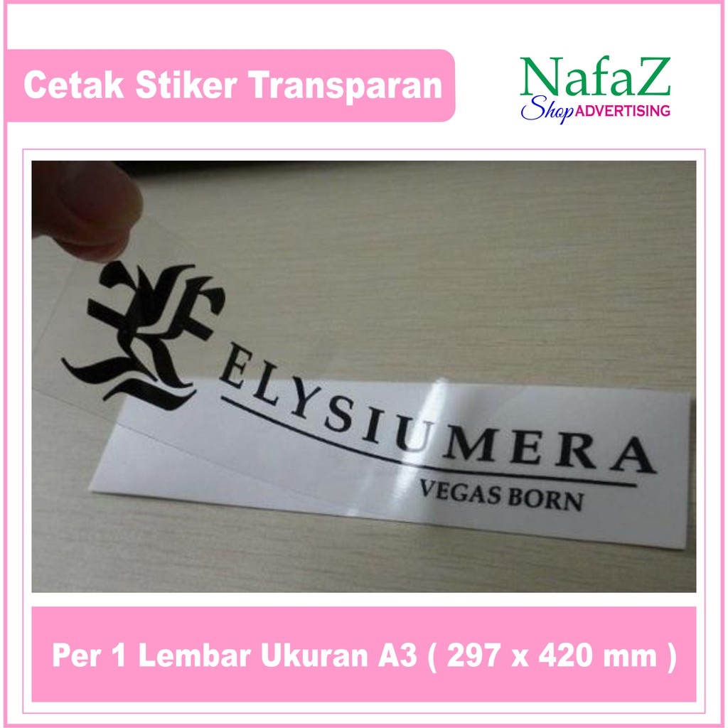 

Cetak Stiker Transparan
