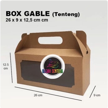 

Gable Box Kraft | Dos Tenteng | Box Cookies | Dos Kue Kraft 26x9x12,5