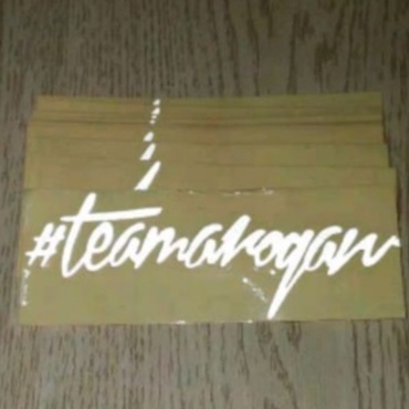 stiker cutting motor mobil &amp; helm team arogan panjang aksesoris variasi racing termurah kekinian logo hologram