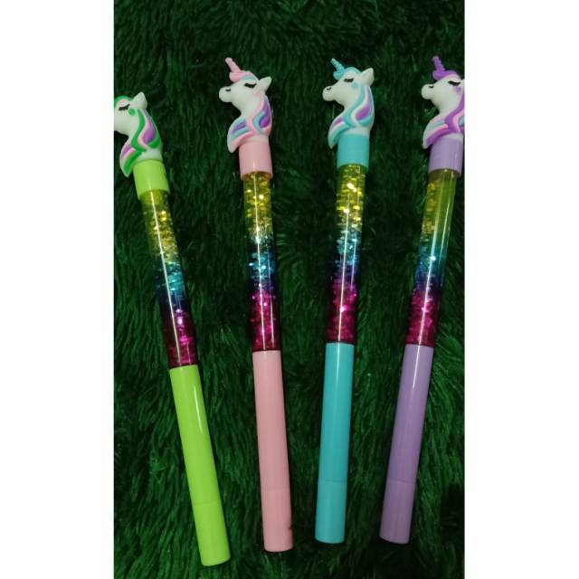 

Pulpen gliter air unicorn