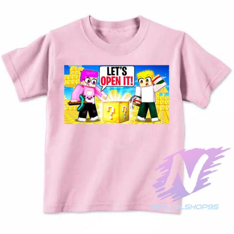 baju kaos anak roblox minicraft lankybox minicraft