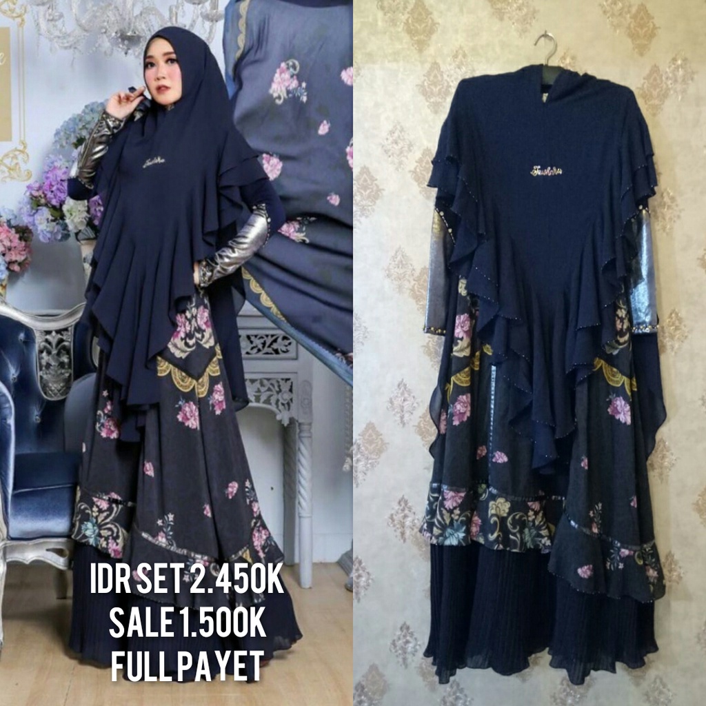 [JAWHARA SYAR'I SALE] GAMIS SET SYARI/ DRESS ONLY PRINTING DAN POLOS " KUSADASI/ HAMEEDA/ ISAURA" By