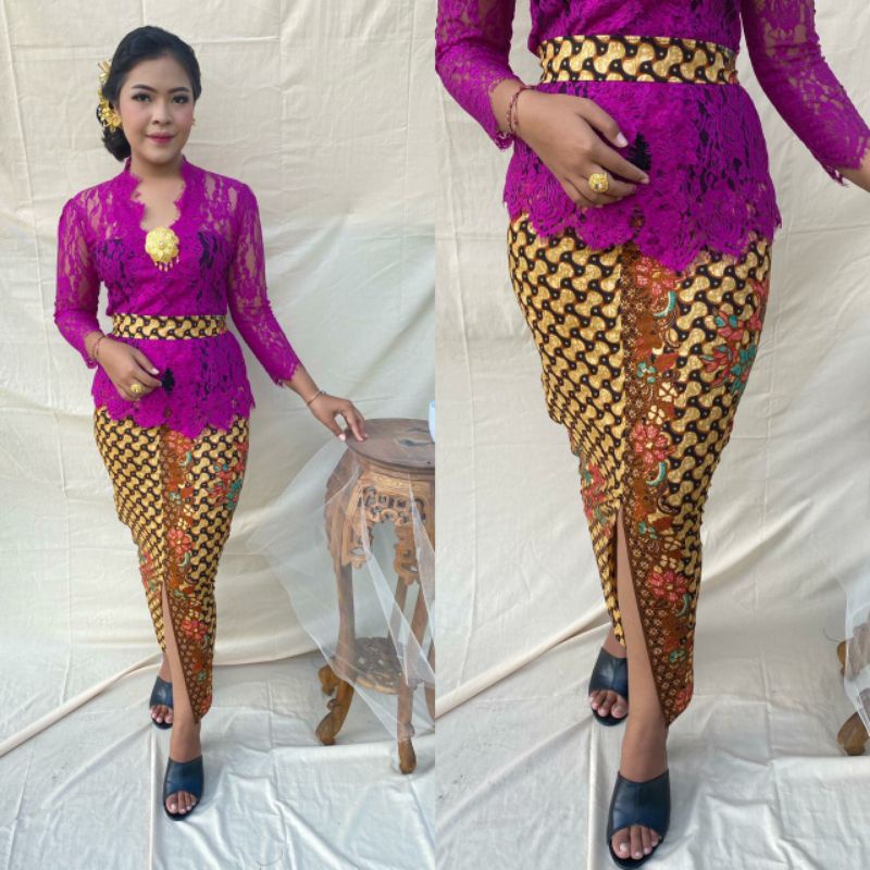 Kebaya Bali By Ani Kamen Jadi Batik + Obi