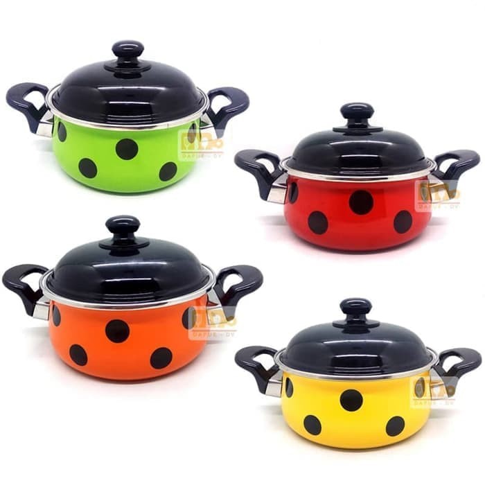 Maspion Bugs Polkadot Panci Masak Serbaguna Enamel 22 cm Warna