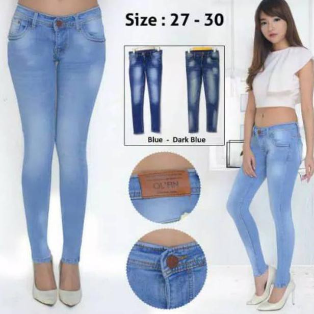 Murah CELANA JEANS WHISKER MEREK OLFIN Ready Stok