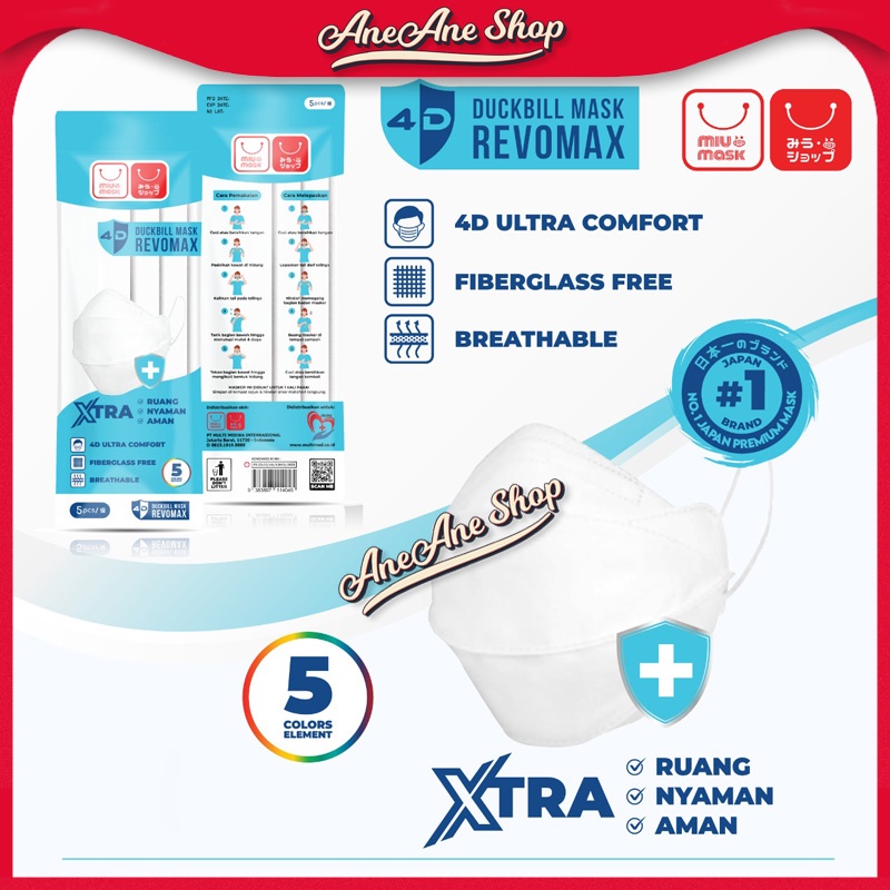 Masker MIU MASK Revomax 4D Duckbill 3 Ply Isi 5 Pcs