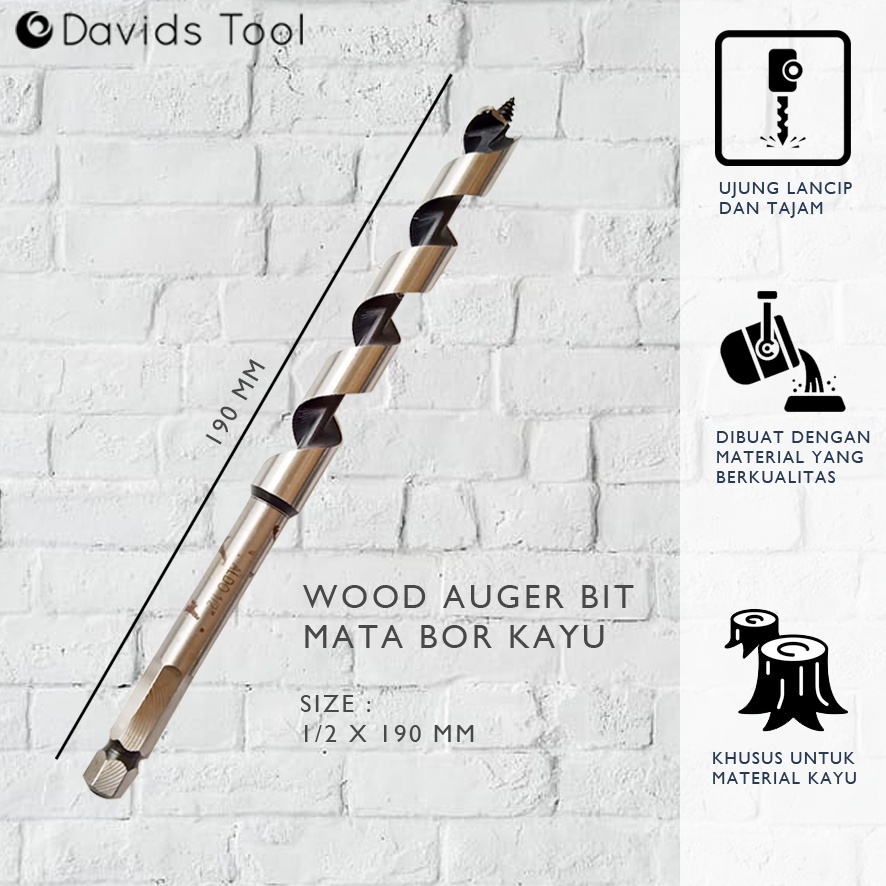 Mata Bor Kayu Listrik Auger Bit