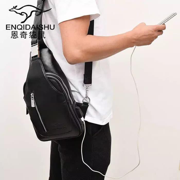Tas Selempang Pria Import Original Tas Slempang Cowok Keren Kekinian -