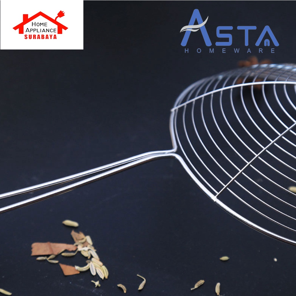 ASTA Oil Strainer - Saringan Tirisan Minyak Goreng / Serokan Masak Stainless Steel Tahan Panas 16CM / 21CM