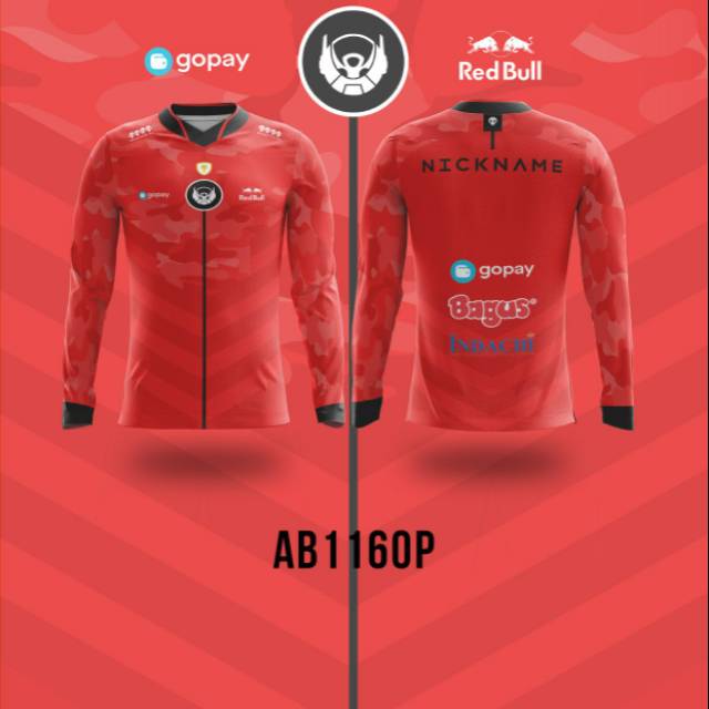 Kaos Jersey BIGETRON Terbaru turnamen ESPORT ML freefire lengan panjang free custom