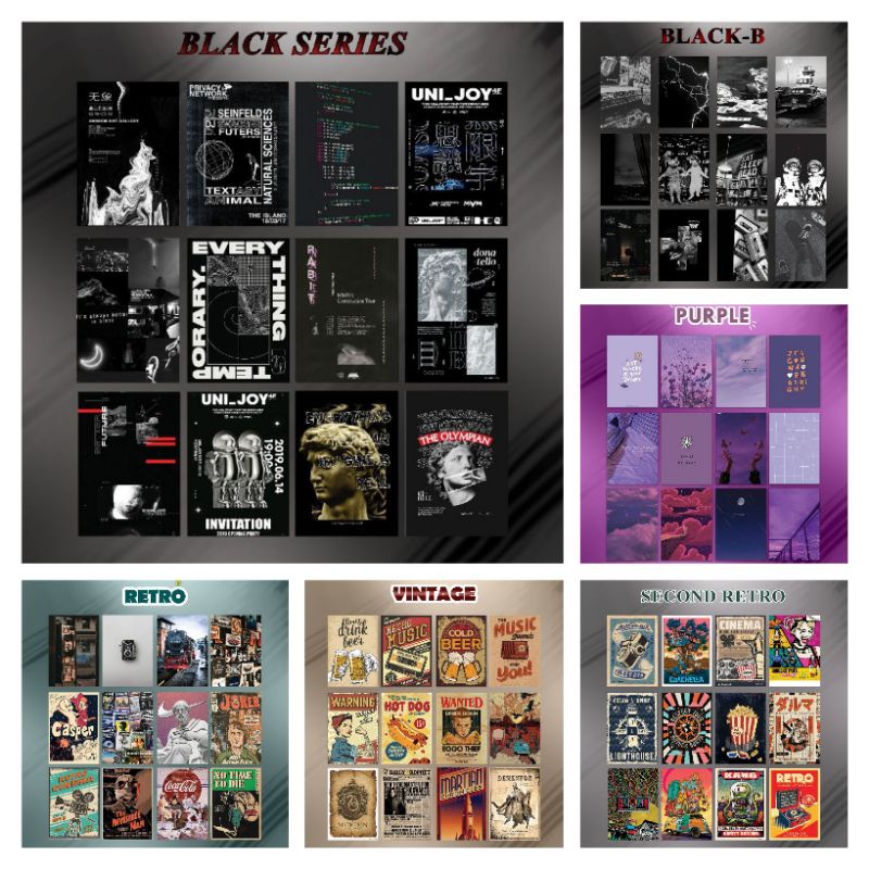 Murah Grosir  COD | Poster Dinding Aesthetic | 12 Pcs | kualitas Hd/Real Pict #murah#terlaris