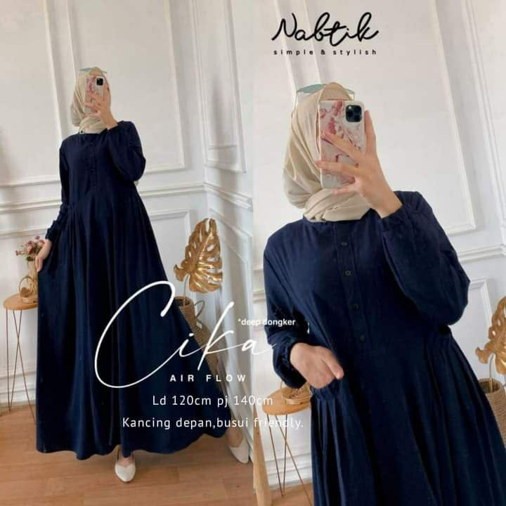 Maxy Dress Gamis Rayon Premium Kancing Depan - Gamis Terbaru 2022 Bisa COD - Gamis Premium Polos Terbaru - Homedress