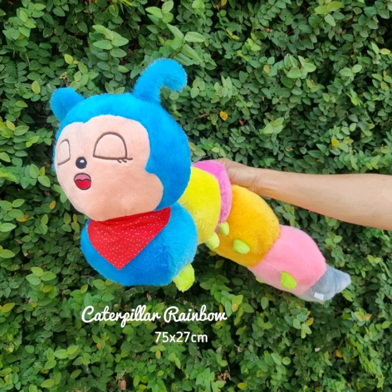 BONEKA ULAT CATERPILLAR RAINBOW 75X27 CM