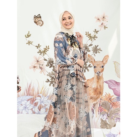 Melody Dress in Stone Blue - Wearing Klamby