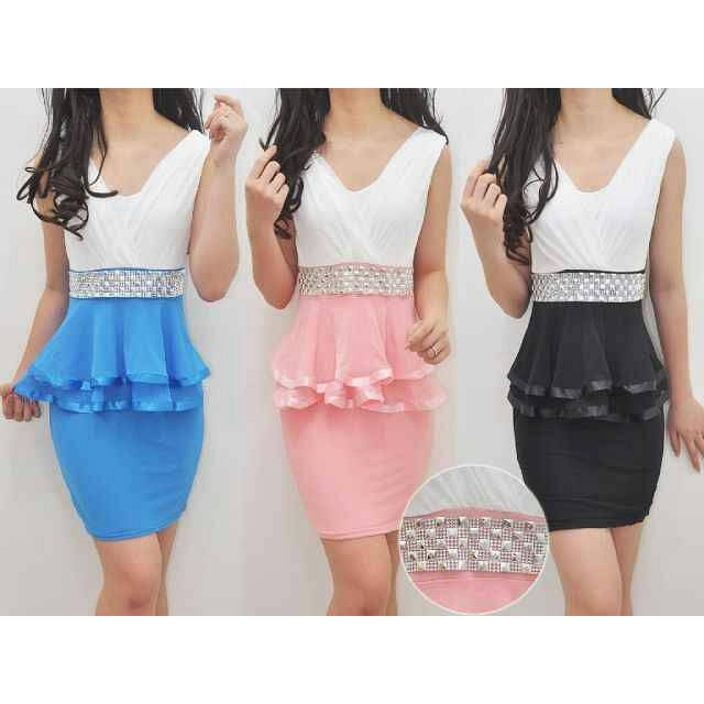 dress peplum import 2320 cs