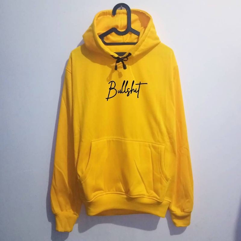Bullshit sweater hoodie text simple / hoodie tulisan timbul / jaket hoodie distro unisex / hoodie simple pria wanita / jaket hoodie distro pria wanita