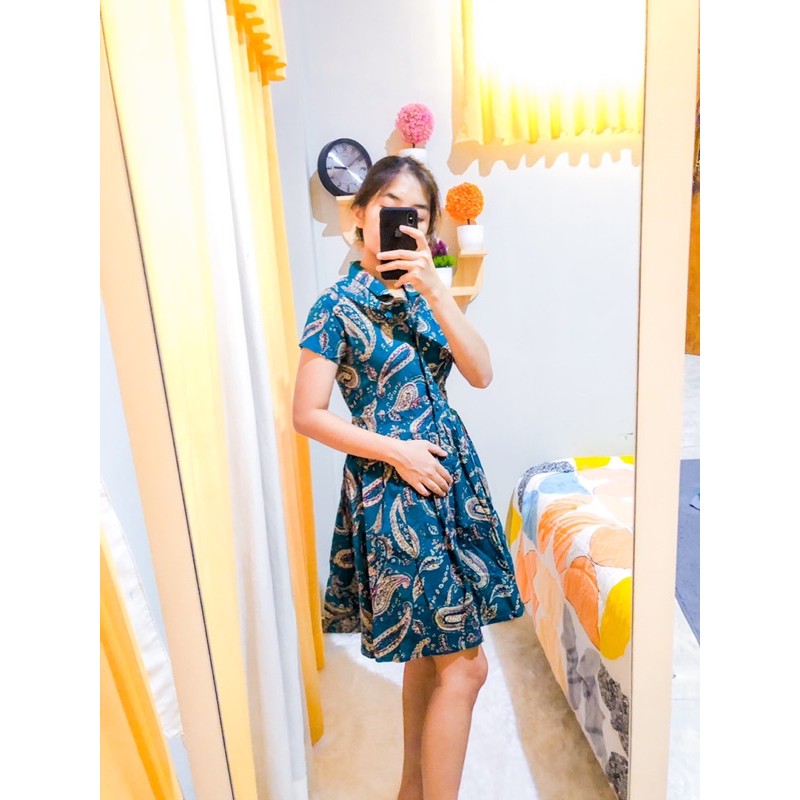 ENBISHOP - dress batik pendek kondangan casual daster