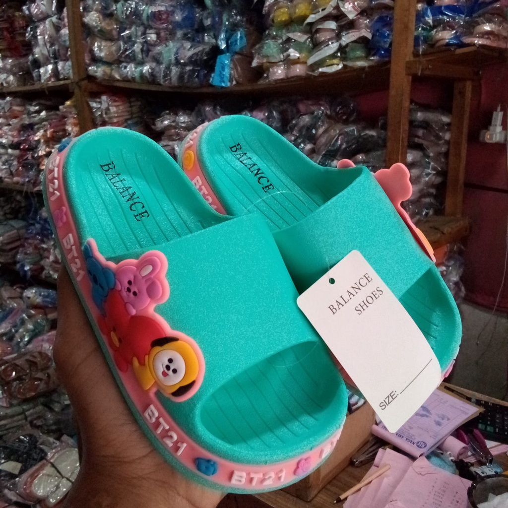 Sandal Selop Anak perempuan  BTS21 &amp; SOPIA 2208-A3 / 2222-1 (24-35) /Sandal import anak trandy &amp; termurah